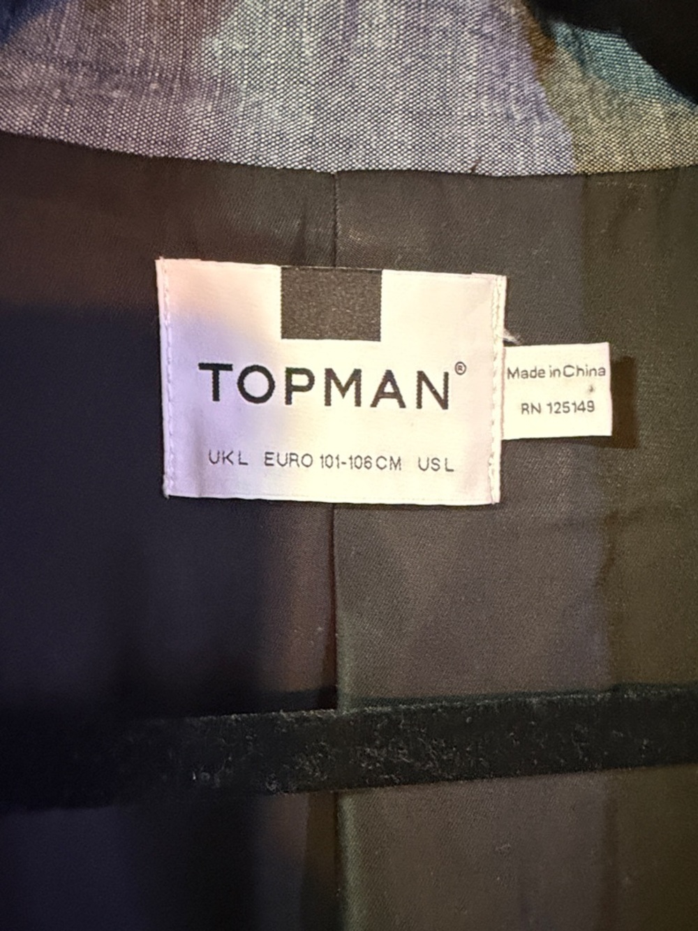 Topman Men’s Slate Blue Button-Up Jacket- Large - Picture 9 of 9